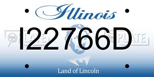 I22766D Illinois License Plate