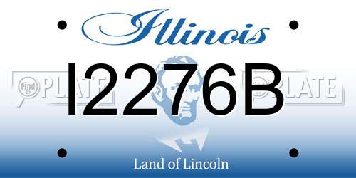 I2276B Illinois License Plate