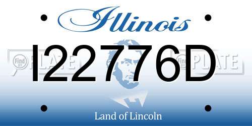 I22776D Illinois License Plate