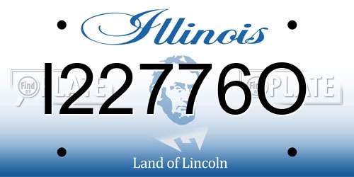 I22776O Illinois License Plate