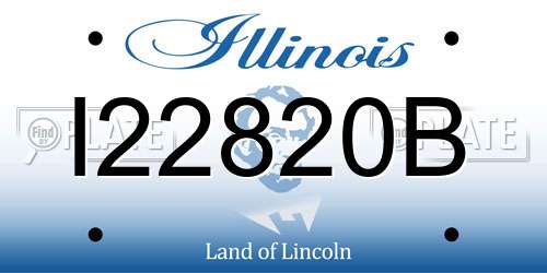 I22820B Illinois License Plate