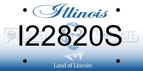 I22820S Illinois License Plate