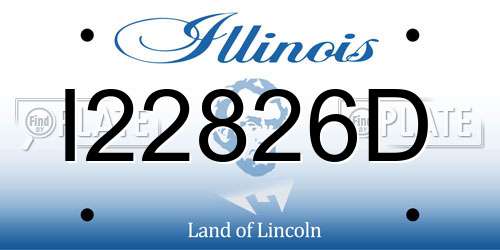 I22826D Illinois License Plate