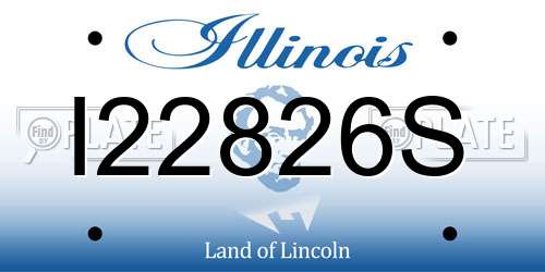 I22826S Illinois License Plate