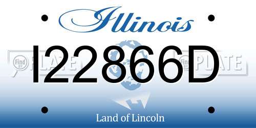 I22866D Illinois License Plate