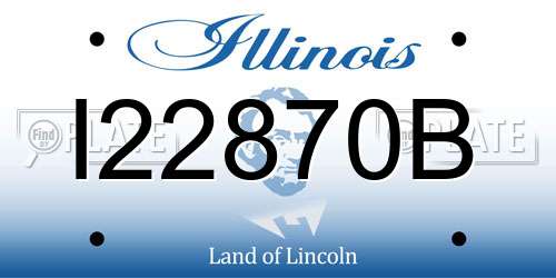 I22870B Illinois License Plate