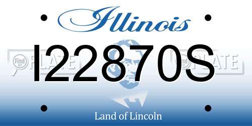I22870S Illinois License Plate