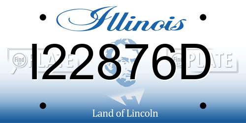 I22876D Illinois License Plate