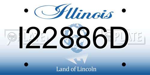 I22886D Illinois License Plate