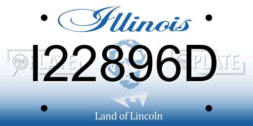 I22896D Illinois License Plate