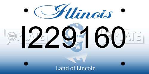 I229160 Illinois License Plate