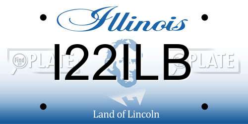 I22ILB Illinois License Plate