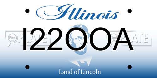 I22OOA Illinois License Plate