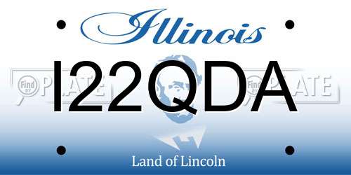 I22QDA Illinois License Plate