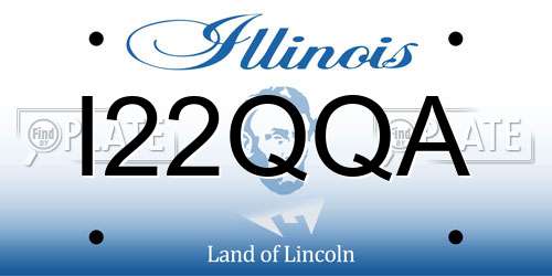 I22QQA Illinois License Plate