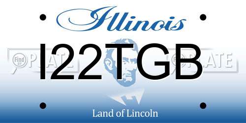 I22TGB Illinois License Plate