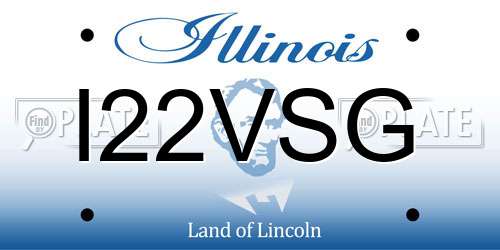 I22VSG Illinois License Plate
