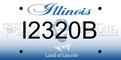 I2320B Illinois License Plate