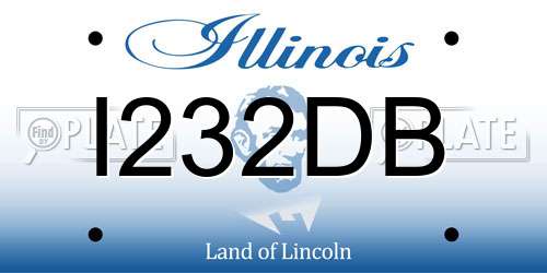 I232DB Illinois License Plate