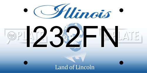 I232FN Illinois License Plate