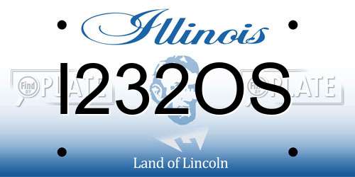 I232OS Illinois License Plate