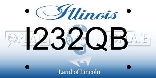 I232QB Illinois License Plate