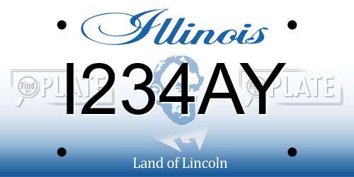 I234AY Illinois License Plate