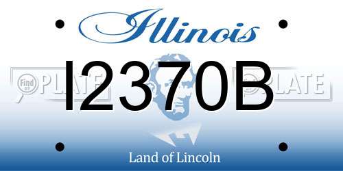 I2370B Illinois License Plate
