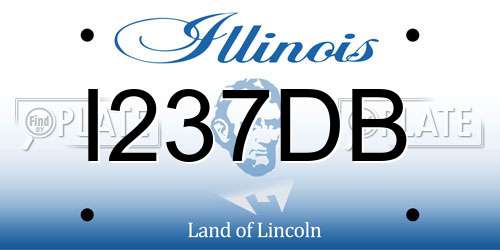 I237DB Illinois License Plate