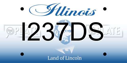 I237DS Illinois License Plate