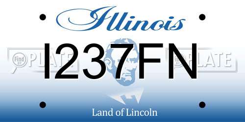 I237FN Illinois License Plate