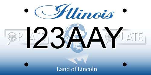 I23AAY Illinois License Plate