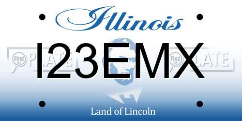 I23EMX Illinois License Plate