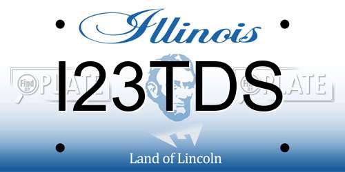 I23TDS Illinois License Plate