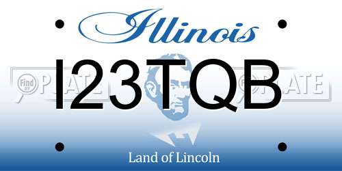 I23TQB Illinois License Plate