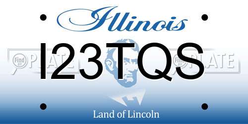 I23TQS Illinois License Plate