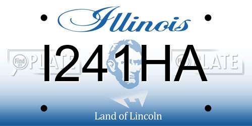 I241HA Illinois License Plate
