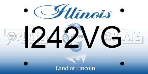I242VG Illinois License Plate