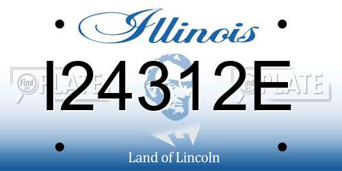 I24312E Illinois License Plate