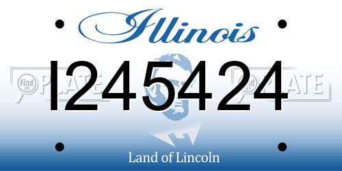 I245424 Illinois License Plate