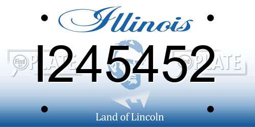 I245452 Illinois License Plate