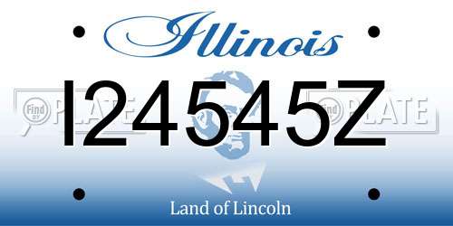 I24545Z Illinois License Plate