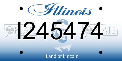 I245474 Illinois License Plate