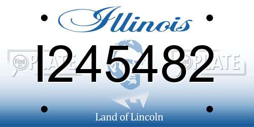 I245482 Illinois License Plate