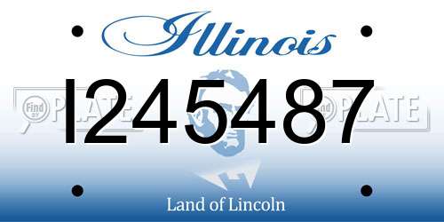 I245487 Illinois License Plate