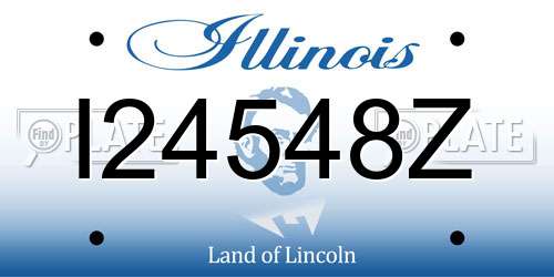 I24548Z Illinois License Plate