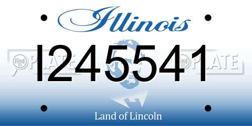 I245541 Illinois License Plate