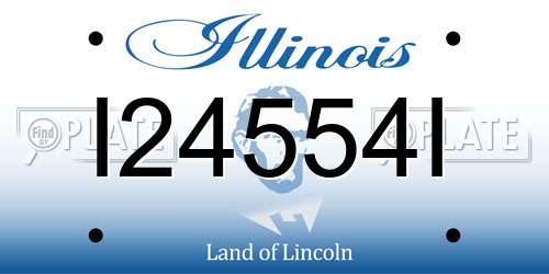 I24554I Illinois License Plate