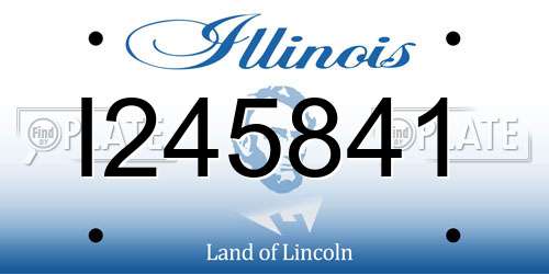 I245841 Illinois License Plate