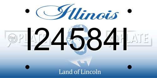 I24584I Illinois License Plate
